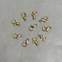 Cierre mosquetón dorado 14×6 mm ±, empaque de 10 piezas