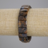 Pulsera de petersita natural, eslabones lisos, diámetro 15×11 mm, longitud 18 cm +/- elástica