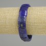 Pulsera de lapislázuli con eslabones, diámetro 14-15×9 mm, 5-10 mm ±, longitud 18 cm (elástica)