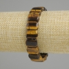 Pulsera ojo de tigre, eslabón liso, diámetro 14×10 mm ±, longitud 18 cm (elástico)