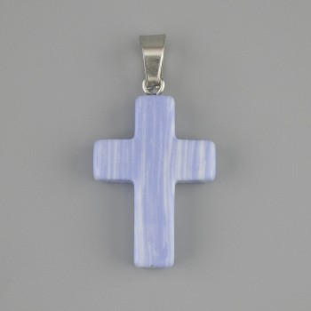 Colgante Cruz de Ágata 25×18 mm +-, longitud 36 mm+