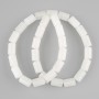 Cuentas de cristal de roca cilíndricas 12×8 mm ±, longitud 39 cm ±, en hilo