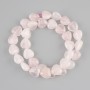 Cuentas de cuarzo rosa en forma de corazón, diámetro 12×12 mm, longitud 38 cm ±