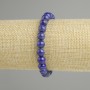 Pulsera de lapislázuli con bolas lisas, diámetro 7 mm ±, longitud 18 cm ±, elástico