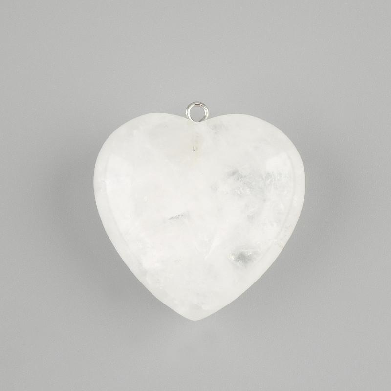 Colgante «Corazón» de cristal de roca 30x30 mm+