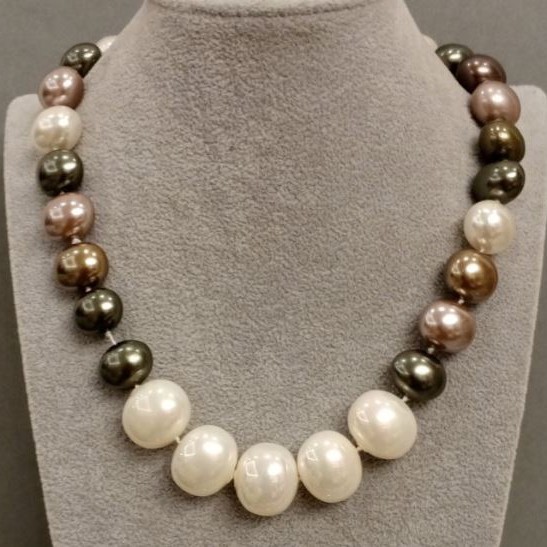 Collar de perlas de Mallorca, 44 cm ± con cierre
