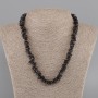 Collar de cuentas de granate, diámetro 9-12×2-3 mm +-, longitud 45 cm +- con cierre