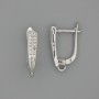 Enganches para pendientes plateados 18×4 mm - par