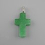 Colgante Cruz de crisoprasa 18x26x34 mm+