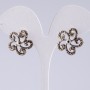 Pendientes con plata en efecto gota, diámetro 2 cm