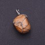 Colgante de jaspe paisajístico en envoltura de plata 2,8×2 cm (±)