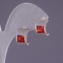 Pendientes con cristales rojos 13×9 mm