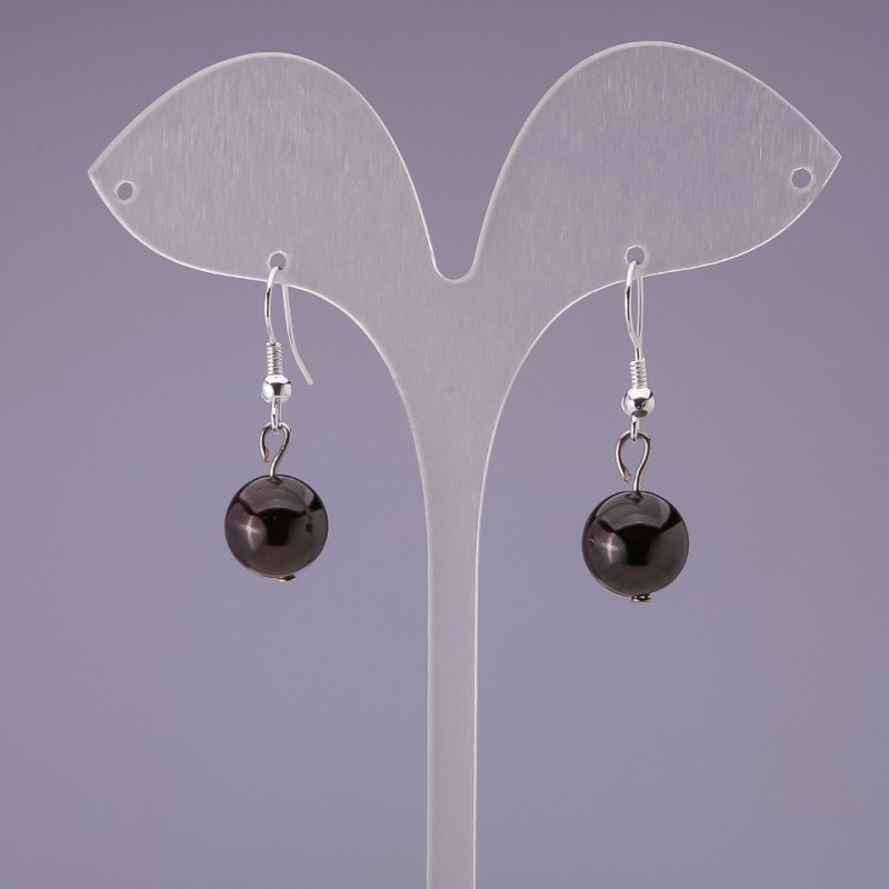 Pendientes de granate natural, bola de 10± mm de diámetro, longitud 3 cm