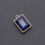 Colgante con cristal azul 17×12×19 mm