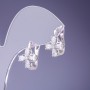 Pendientes Xuping con circonias blancas de 15×11 mm, rodio