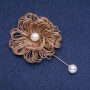 Broche-alfiler «Crisantemo» bronce, diámetro 60 mm, longitud 90 mm