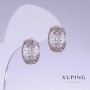 Pendientes Xuping con recubrimiento de rodio, longitud 16 mm, grosor 7 mm