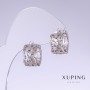 Pendientes Xuping, longitud 15 mm, grosor 8 mm, rodio
