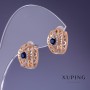 Pendientes Xuping 15x9 mm con baño de oro 18K