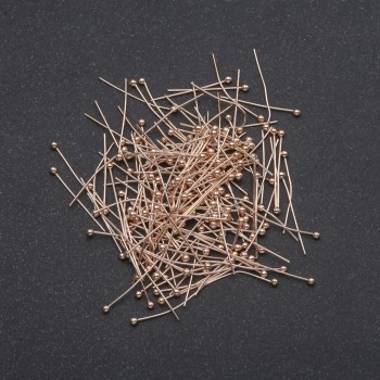 Accesorio de alfiler con cabeza de bola dorada, longitud 20 mm, 250 g, 5000 uds