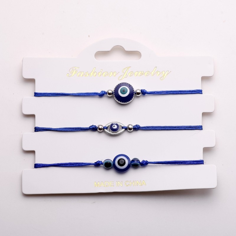 Pulseras ajustables con cordón «Ojo» (pack de 3)
