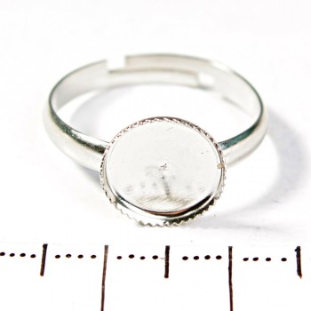 Precio por pack de 10 piezas, 10 mm, Base para anillos con borde dentado circular
