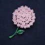 Broche flor «Hortensia rosa» 60×40 mm