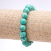 Pulsera de varisita (prensada) bolita verde lisa, diámetro 10 mm, longitud 18 cm, con elástico