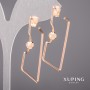 Pendientes Xuping 39 mm baño de oro 18K