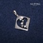 Colgante Xuping Rombo 20x22x28 mm Rodio