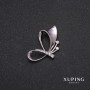 Colgante Xuping con piedras blancas 18×33 mm rodiado