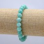 Pulsera elástica de amazonita, cuentas lisas, diámetro 8 mm, circunferencia 18 cm +