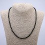 Collar de shungita con bolas lisas, diámetro 6 mm, longitud 45 cm ±