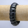 Pulsera elástica de piedra natural aventurina, eslabón liso 20×12 mm+