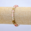 Pulsera elástica de calcedonia, cuentas de colores surtidos, diámetro de 6 mm (±), longitud 18 cm+