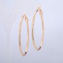 Aretes aro Xuping con baño de oro de 18K, espesor 2 mm + -, diámetro 60 mm +