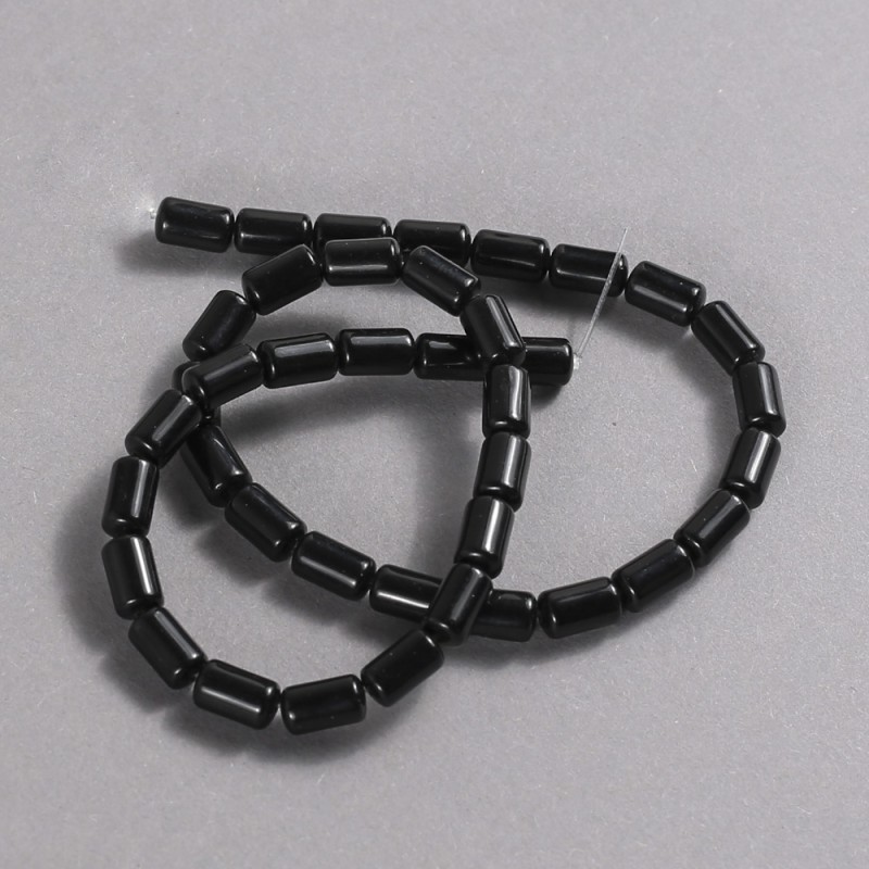 Cuentas de ágata cilíndricas 10×6 mm lisas (en hilo prensadas)