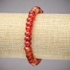 Pulsera elástica de cornalina, rondeles lisos, diámetro 8x5 mm, longitud 18 cm ±