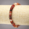 Pulsera elástica de cornalina, rondeles lisos de 6×3 mm