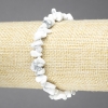 Pulsera elástica de howlita natural, trocitos, diámetro 6-8 mm+