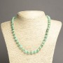 Collar de jaspe imperial verde claro (pulido) bolas lisas, diámetro 8 mm, longitud 45 cm