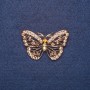 Broche 'Mariposa' en strass dorados, color dorado, 4,5×3 cm