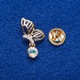 Broche de alfiler dorado 'Mariposa' 2,7×1,6 cm