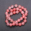 Cuentas de calcedonia rosa en hilo, bolitas de 10 mm de diámetro, longitud 36 cm