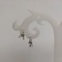 Ganchos para pendientes de metal gris, 3 mm, longitud 3,5 cm, par