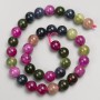 Cuentas de turmalina, bolas lisas en hilo, diámetro 10 mm ±, longitud 38 cm ±