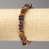 Pulsera facetada de jaspe Mookaite, diámetro 6x9 mm, en goma elástica, longitud 18 cm+