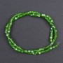 Cuentas de nácar verde teñido, forma disco, diámetro 4x2 mm, longitud 40 cm +- en hilo