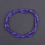 Cuentas disco de nácar teñido morado, diámetro 4×2 mm, longitud 40 cm± en hilo