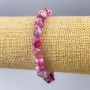 <strong>Pulsera de turmalina rubelita</strong> — piedra natural facetada, diámetro 10×9 mm, longitud 18 cm (elástico)